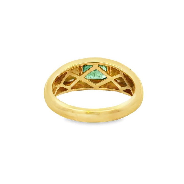 Emerald Gypsy Ring 14K Yellow Gold