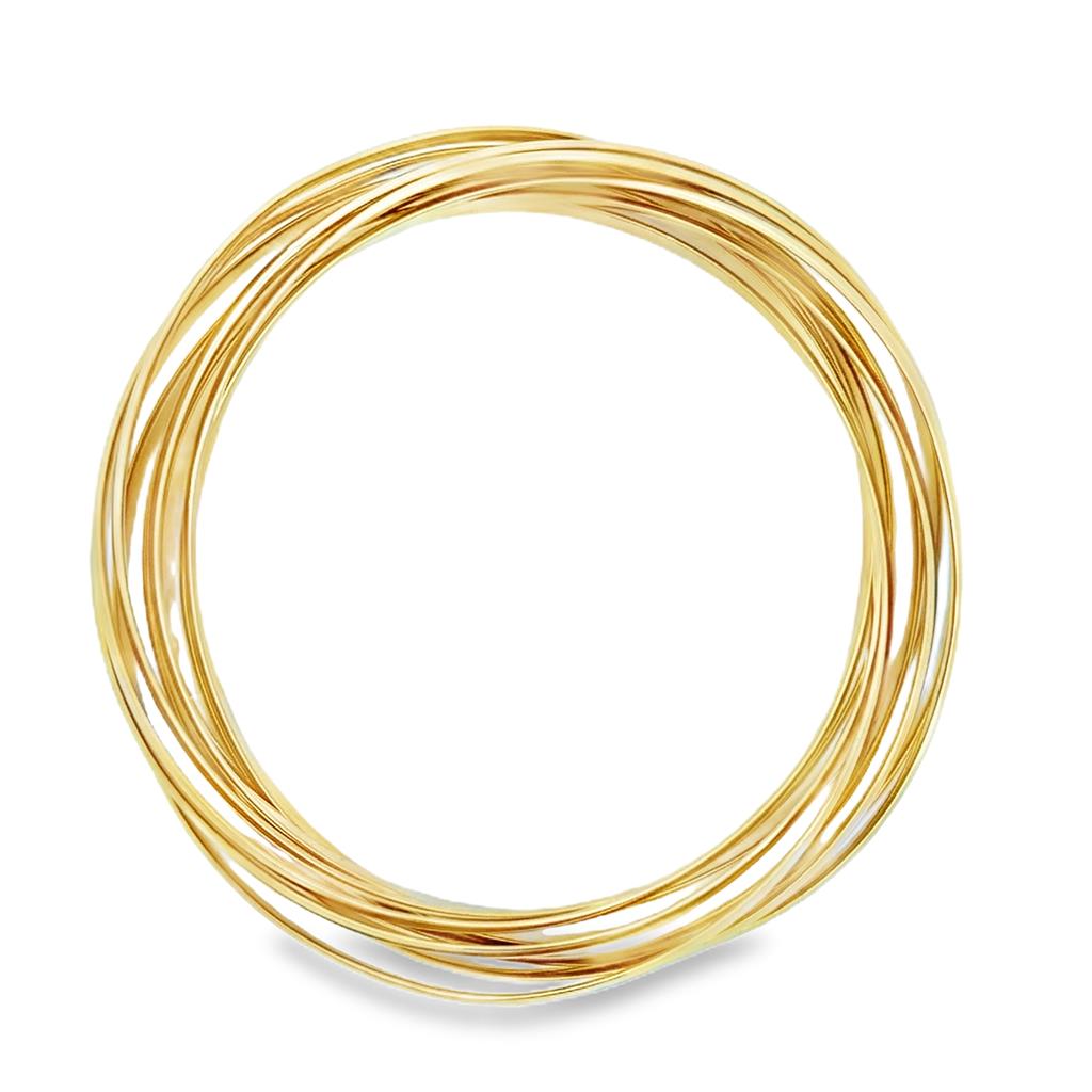 Pre-Owned Tiffany & Co. Paloma Picasso Melody 9-Band Rolling Bangle Bracelet in 18K Yellow Gold