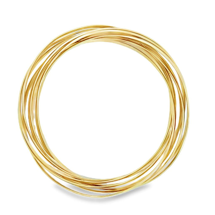 Pre-Owned Tiffany & Co. Paloma Picasso Melody 9-Band Rolling Bangle Bracelet in 18K Yellow Gold