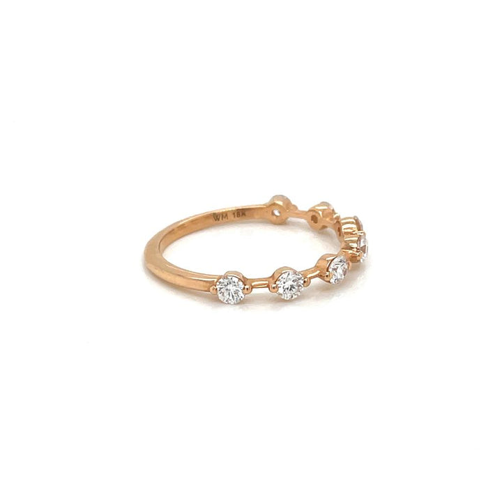 0.50 CTW Round Diamonds 14K Rose Gold Wedding Band