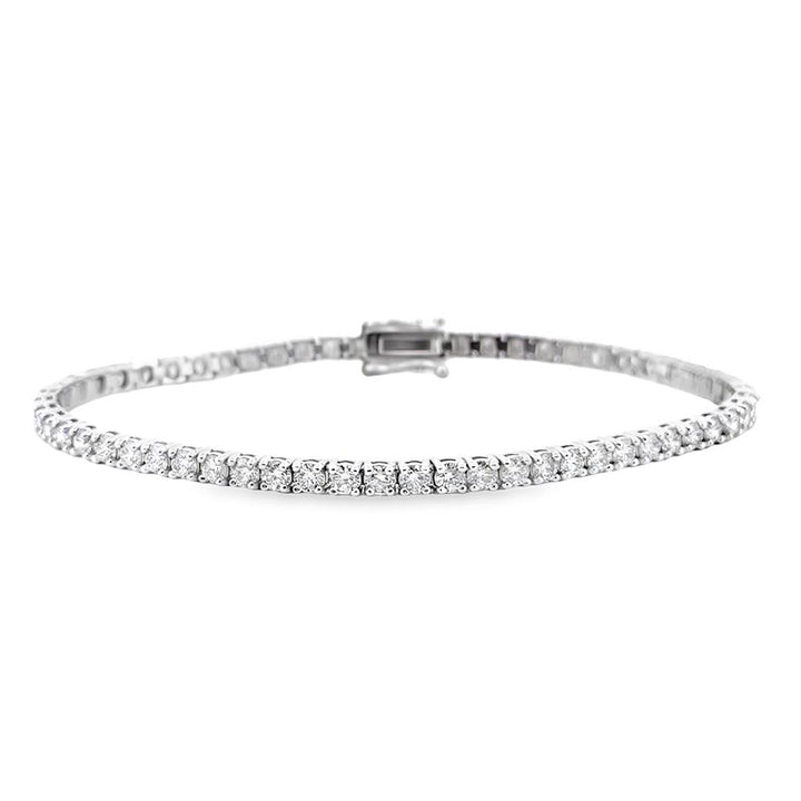 4.30 CTW Diamond Tennis Bracelet in 14K White Gold