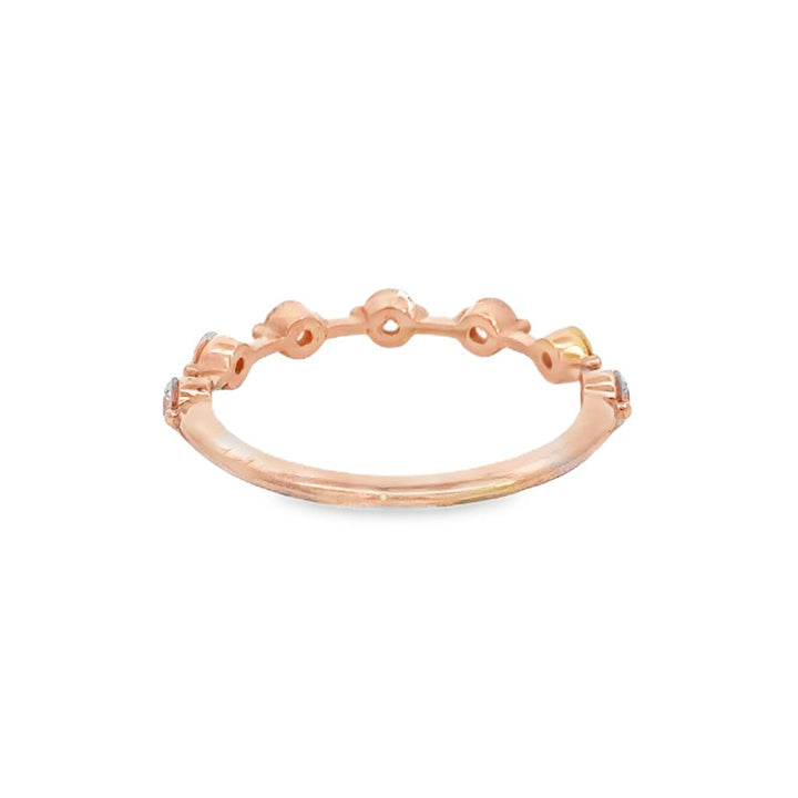 0.50 CTW Diamond 14K Rose Gold Spaced Band – 2.5mm