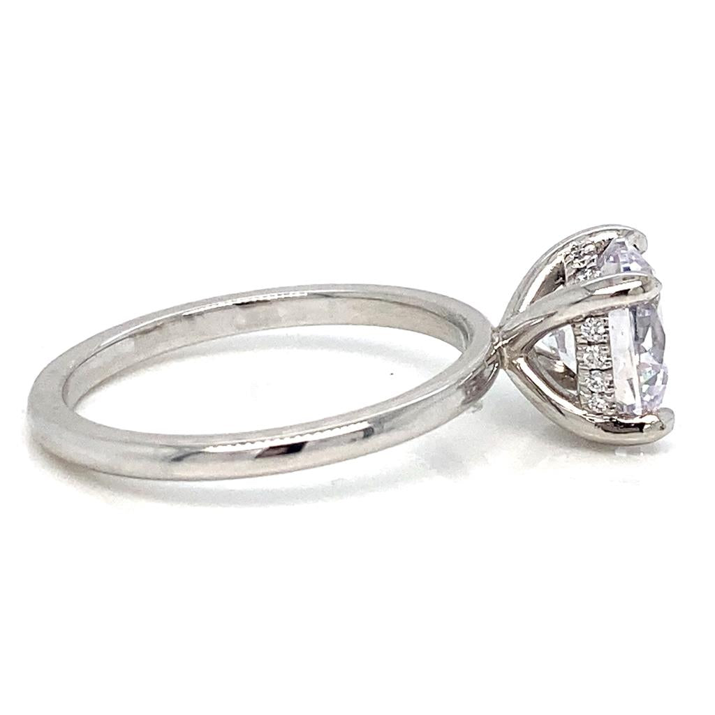Platinum Engagement Ring with .05ct Diamonds
