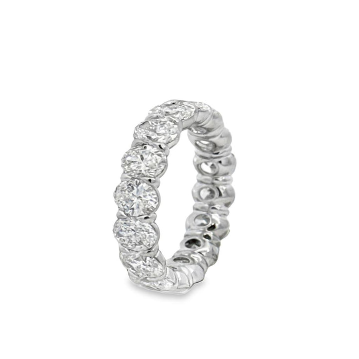 6.31 CTW Oval Diamond Eternity Band Ring in 14K White Gold