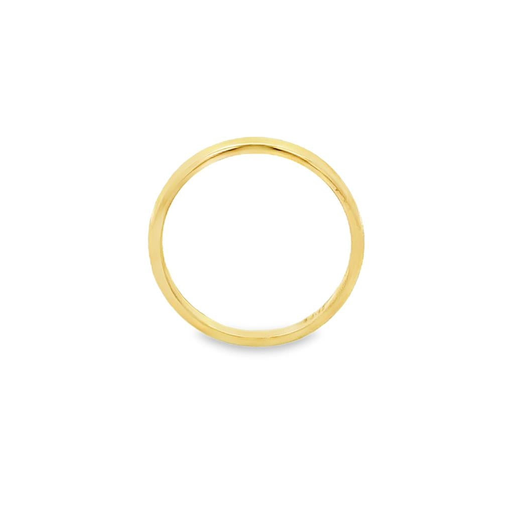 14K Yellow Gold 2mm Plain Wedding Band