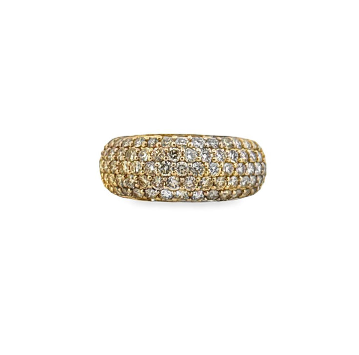 1.50 CTW Diamond Pavé Dome Ring in 14K Yellow Gold