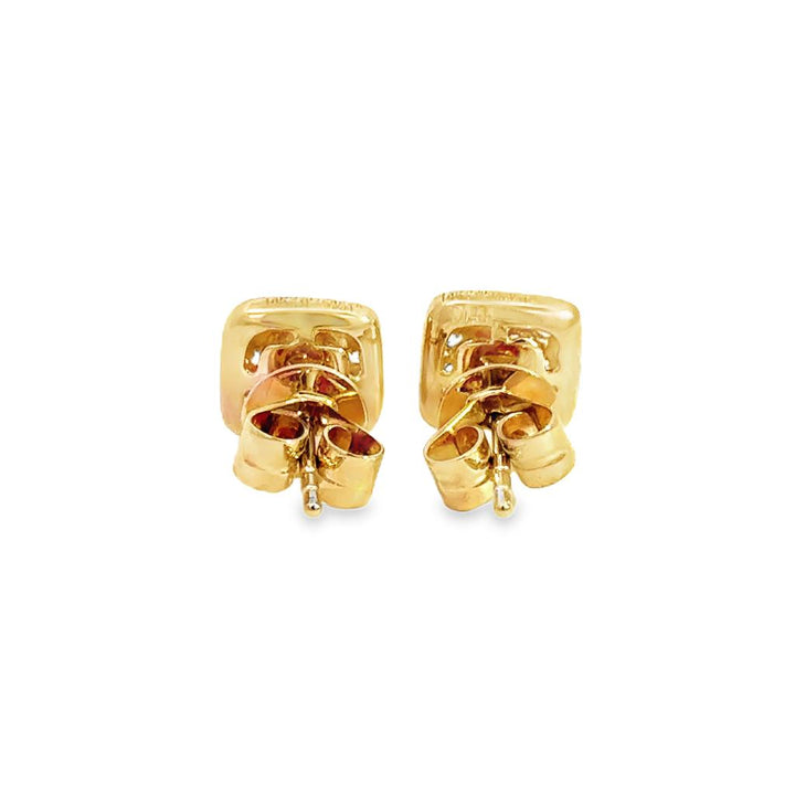 0.55 CTW Diamond Bezel Set Cluster Stud Earrings