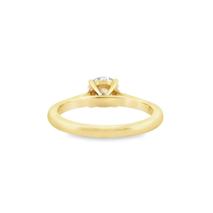 Classic Four-Prong Engagement Ring Mounting in 18K Yellow Gold