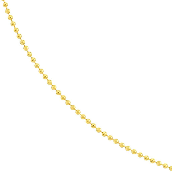 14K Yellow Gold 1mm Bead Chain