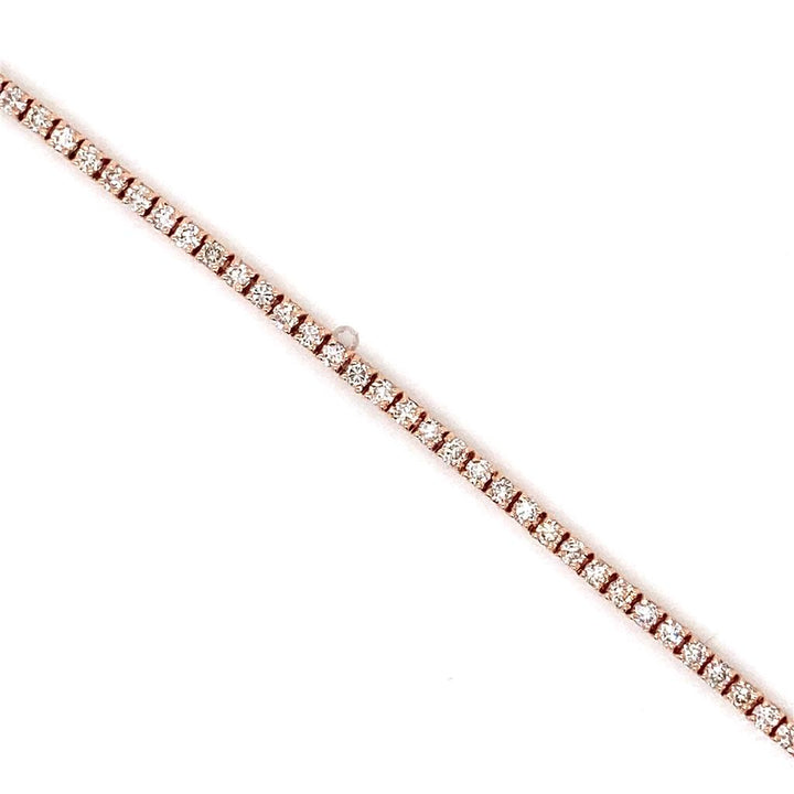 Rose Gold 2.18ct Diamond Tennis Bracelet