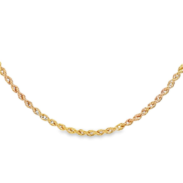 Pre-Owned 14K Yellow Gold 3mm Rope Chain Necklace