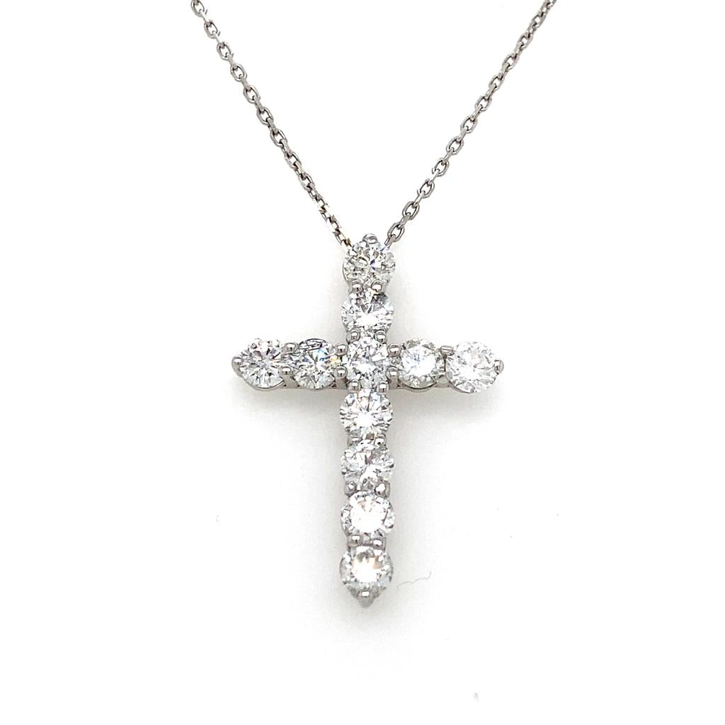 3.55ct Diamond Cross Necklace