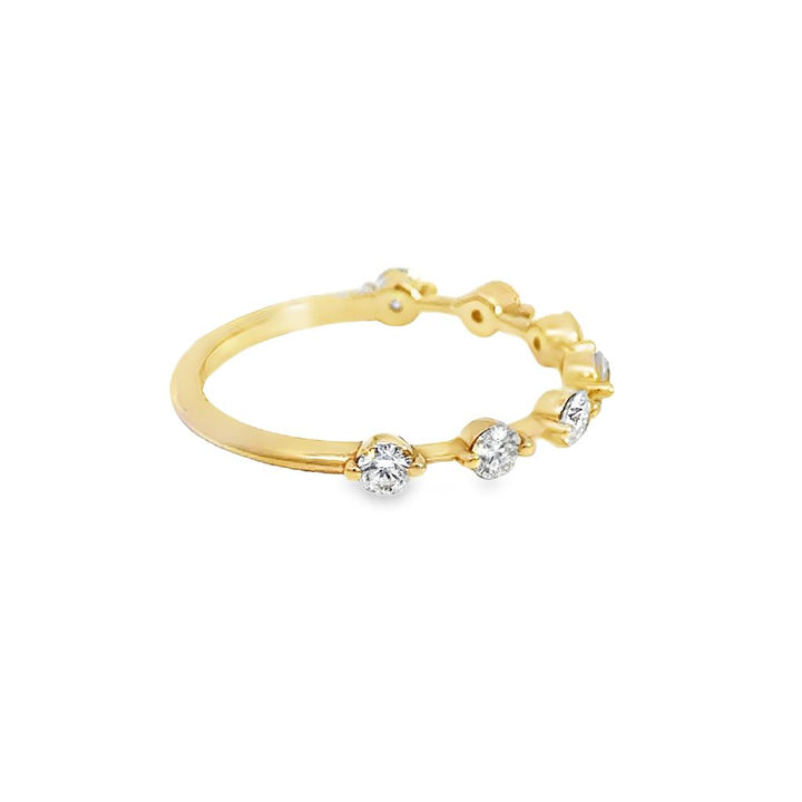 0.50 CTW Diamond 14K Yellow Gold Spaced Band – 2.5mm