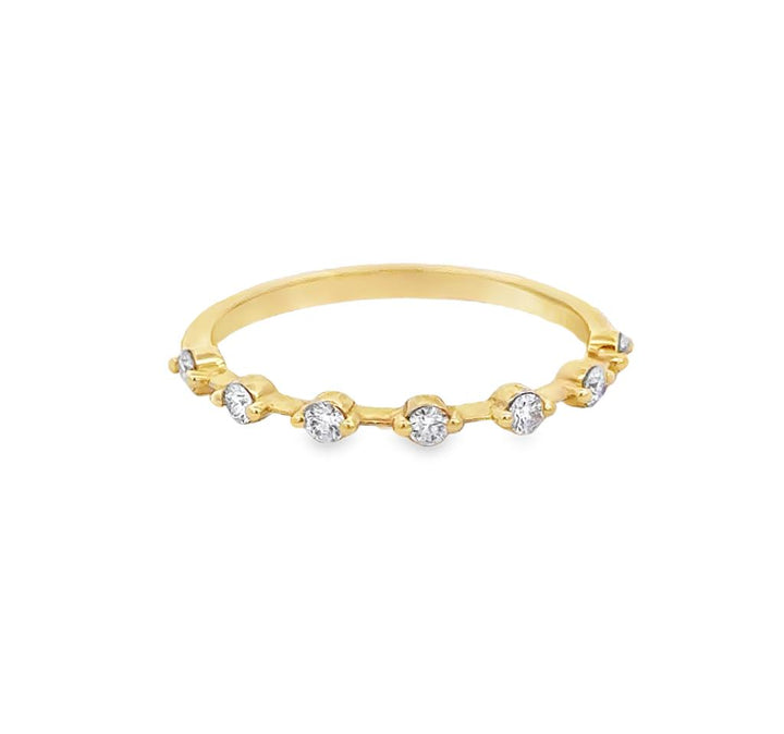 0.17 CTW Diamond 14K Yellow Gold Spaced Band – 2mm