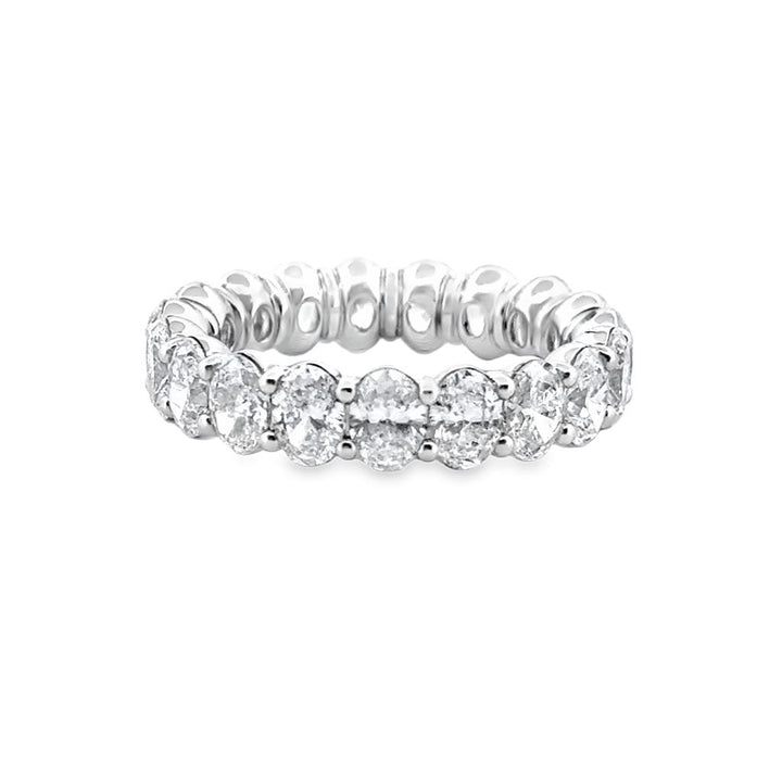 4.50 CTW Oval Diamond 14K White Gold Eternity Band