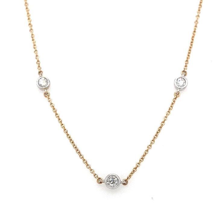 1.70ct Diamond Two Tone Chain Necklace
