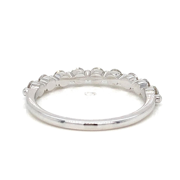 0.56 CTW Round Diamond Shared Prong 18K White Gold Ring