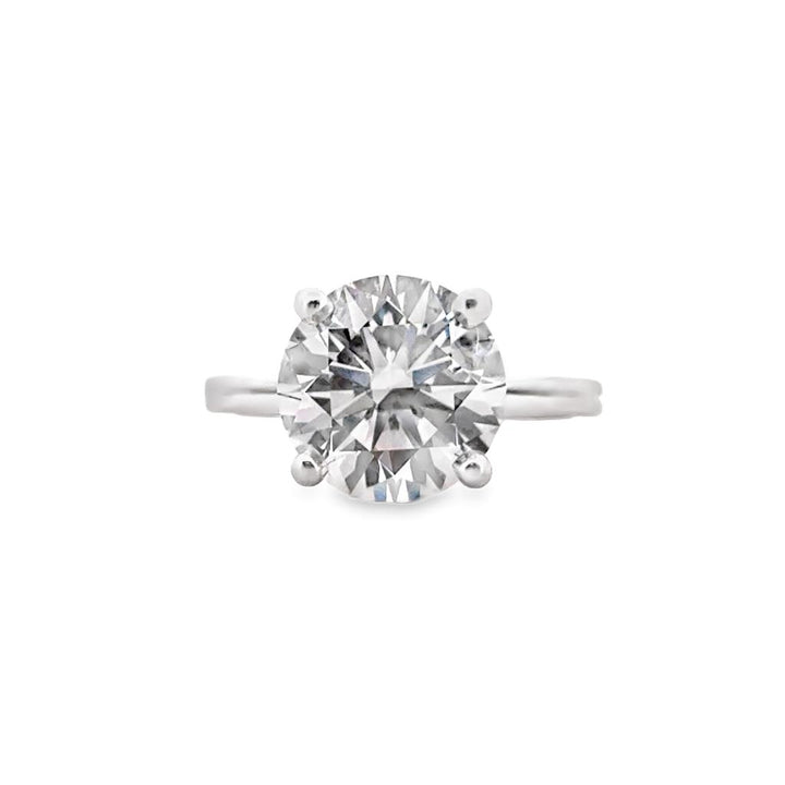 4.66 CT Round F VS1 Lab-Grown Diamond Solitaire Ring