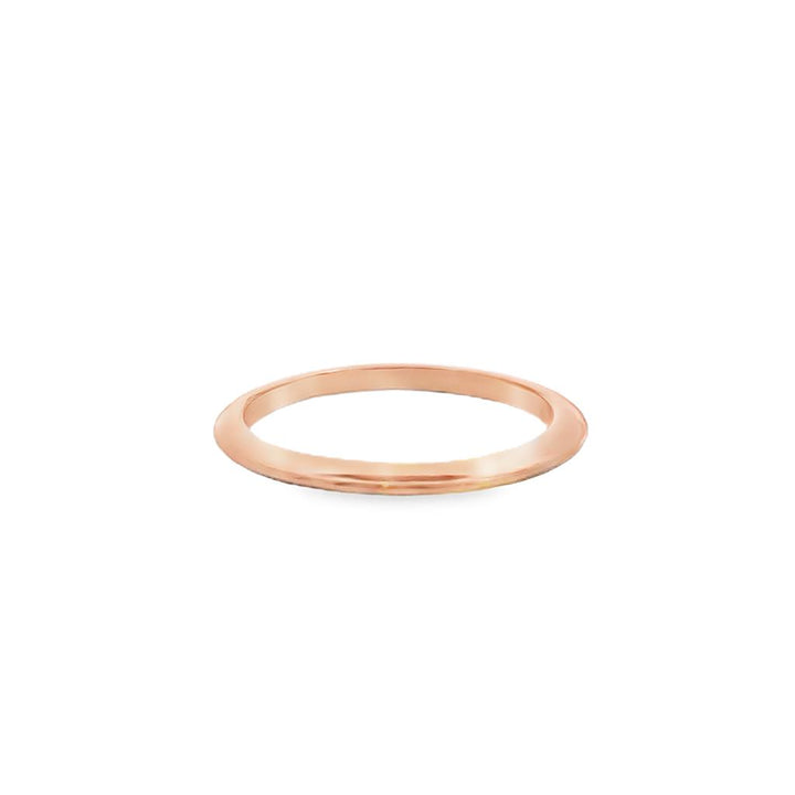 Rose 18K Gold Knife Edge Wedding Band – 1.8mm Wm. Harold Collection