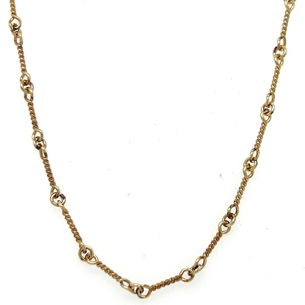 14K Yellow Gold Fancy Chain Necklace