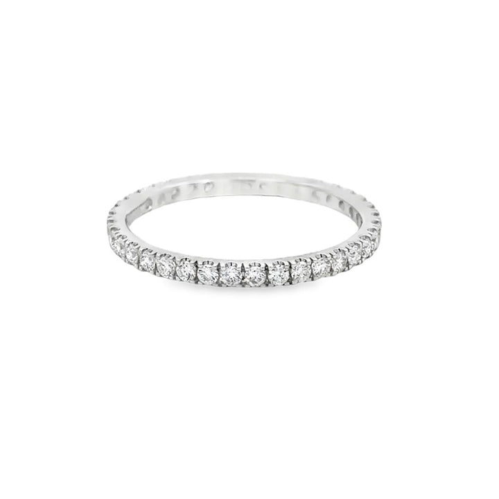 0.53 CTW Diamond 18K White Gold Eternity Band Ring