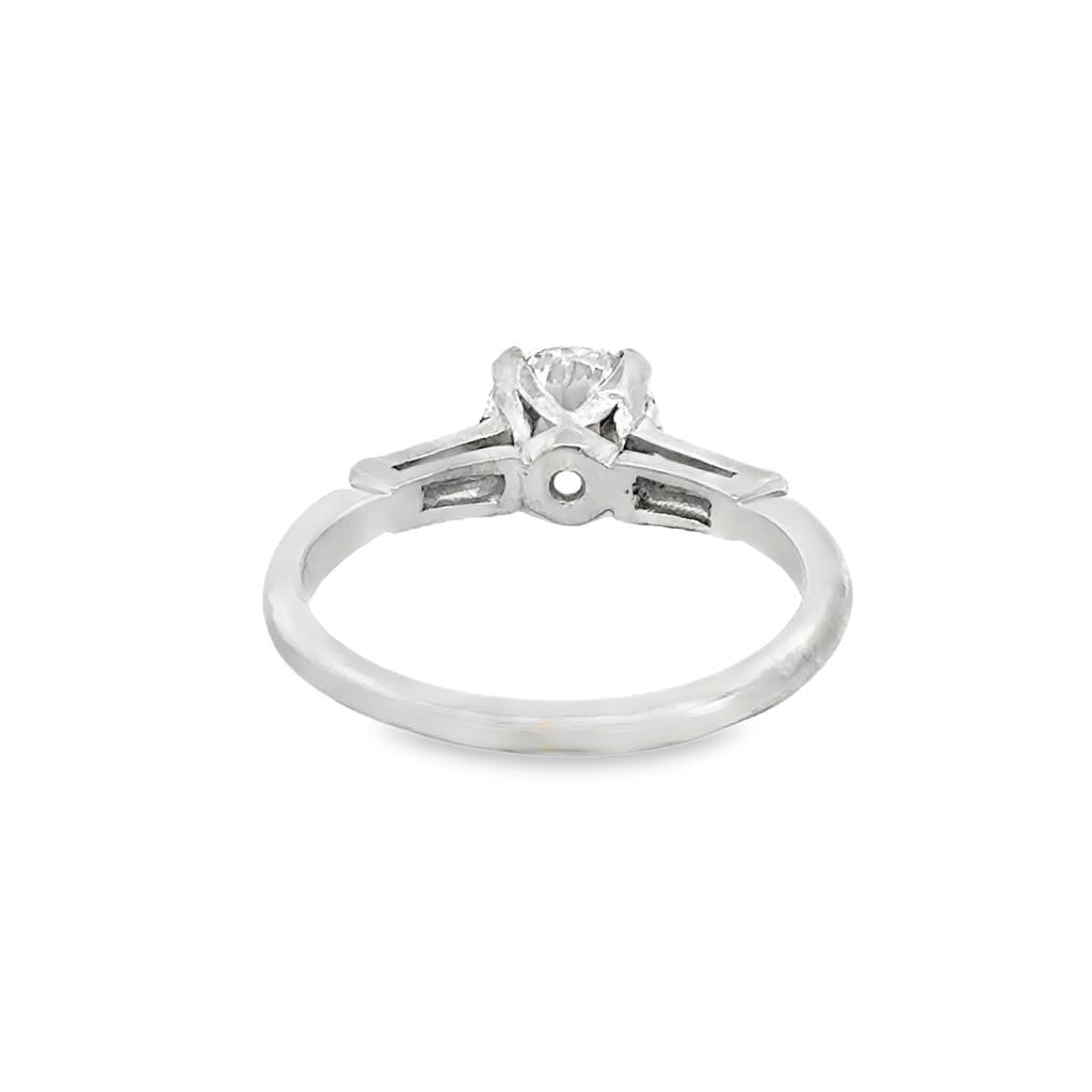 1.00 CT GIA Certified Round Brilliant Diamond Engagement Ring in Platinum