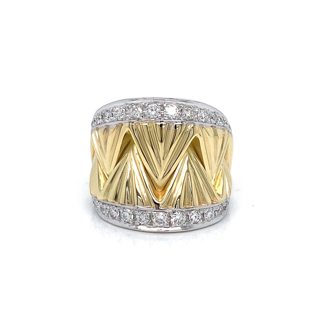 Sal Praschnik 0.68 CTW Round Diamonds 18K Yellow Gold Unity Ring