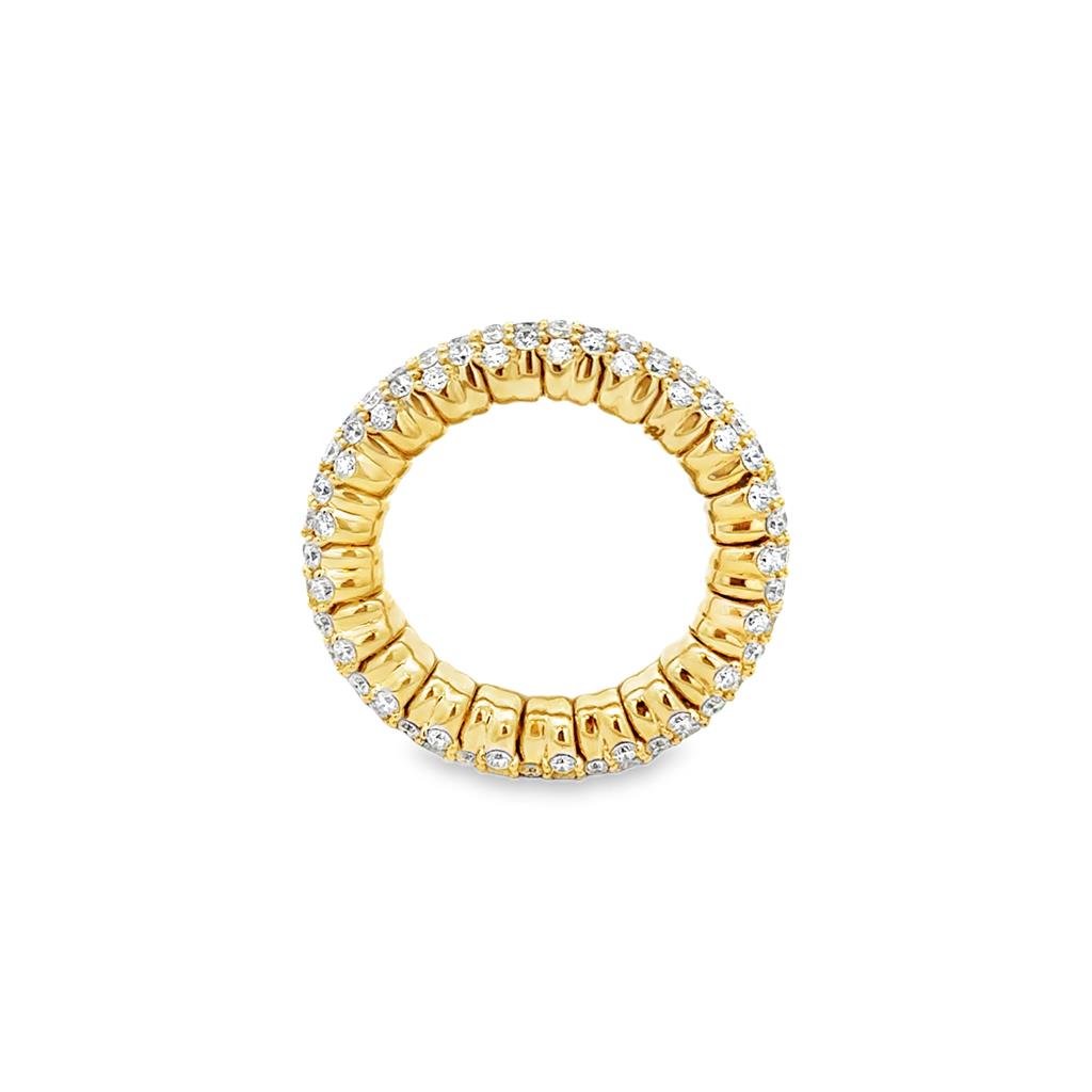 1.73 CTW Diamond 14K Yellow Gold Stretch Band Ring