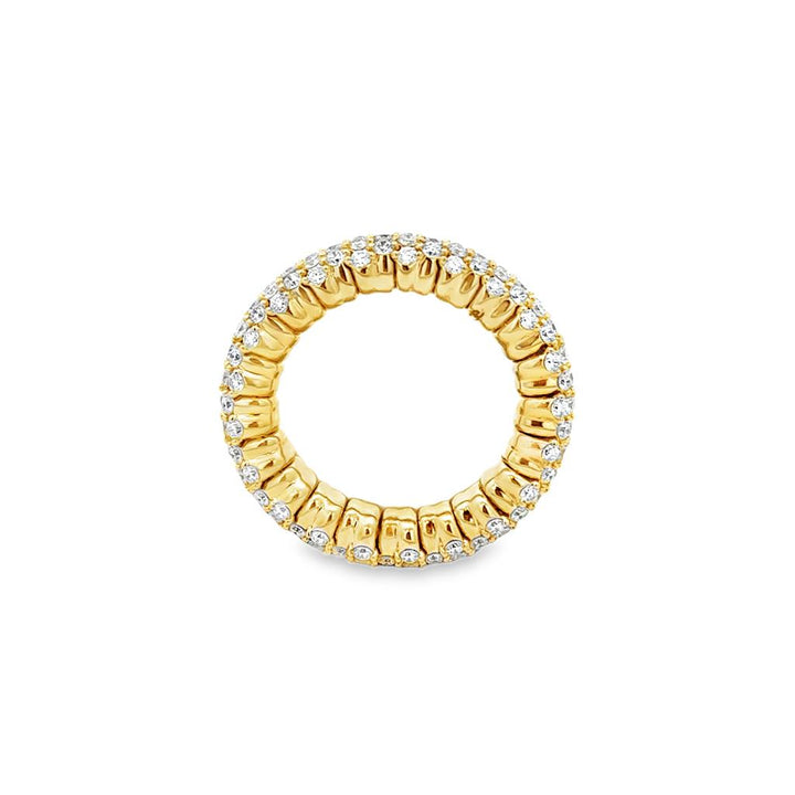 1.73 CTW Diamond 14K Yellow Gold Stretch Band Ring