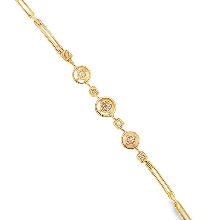 0.35 CTW Diamond Vintage Bracelet 14K Yellow Gold