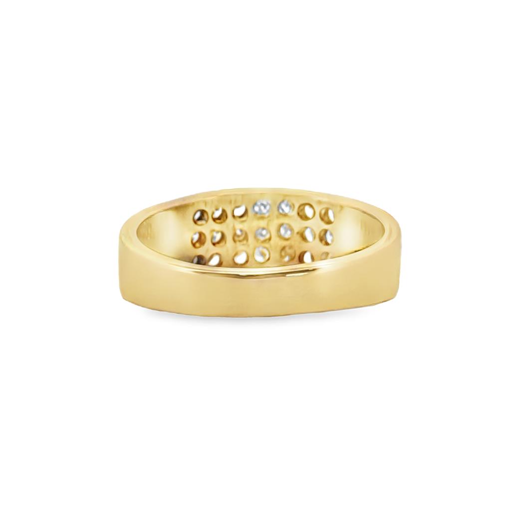 0.40 CTW Diamond 14K Yellow Gold Unisex Band Ring – Size 9.75