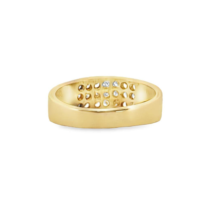 0.40 CTW Diamond 14K Yellow Gold Unisex Band Ring – Size 9.75