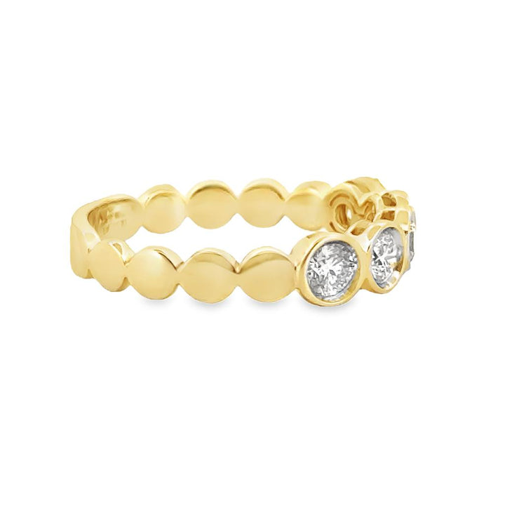 0.64 CTW Round Diamond Band, 14K Yellow Gold