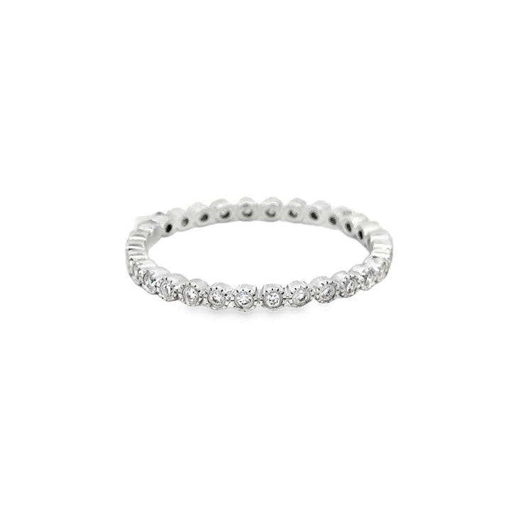 0.20 CTW Round Diamond 14K White Gold Eternity Ring