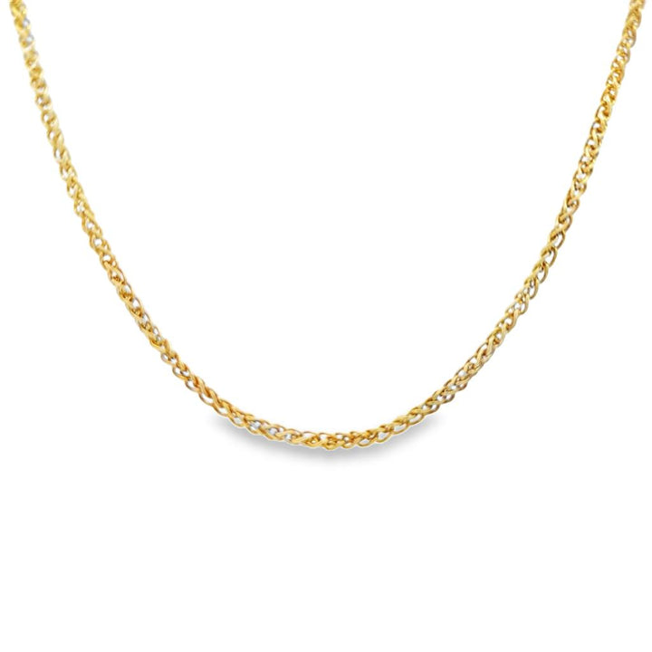 14K Yellow Gold Wheat Chain Necklace – 24”