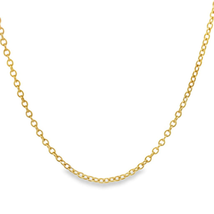 14K Yellow Gold Chain Necklace, 18" Long, 1.9mm Wide