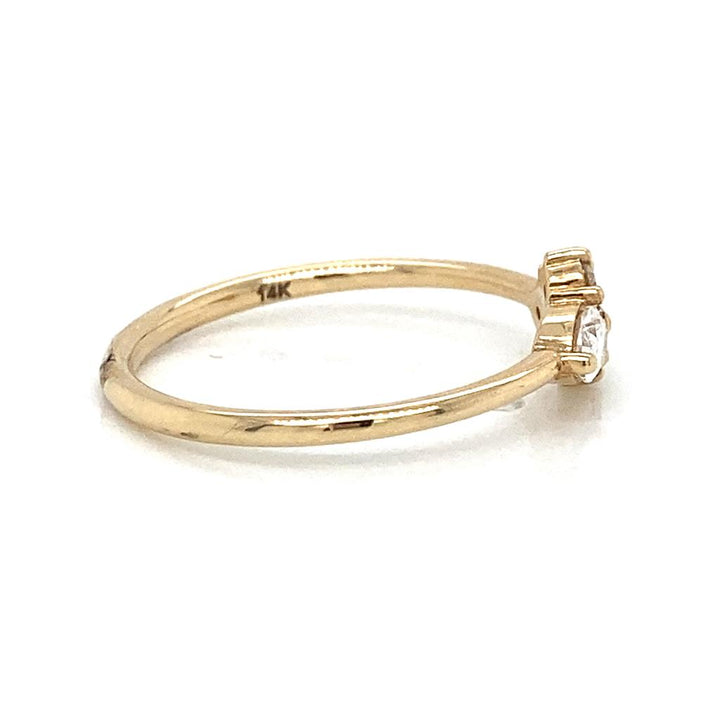 0.27 CTW Oval and Round Diamond 14K Yellow Gold Cluster Ring