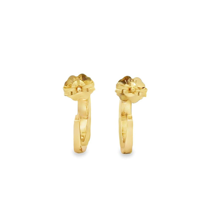 14K Yellow Gold 0.06 CTW Diamond Hoop Earrings – 14.5mm