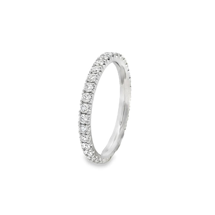 0.83 CTW Diamond 18K White Gold Eternity Band Ring