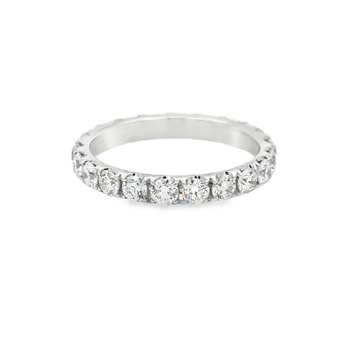 1.70 CTW Diamond 18K White Gold Eternity Band Ring