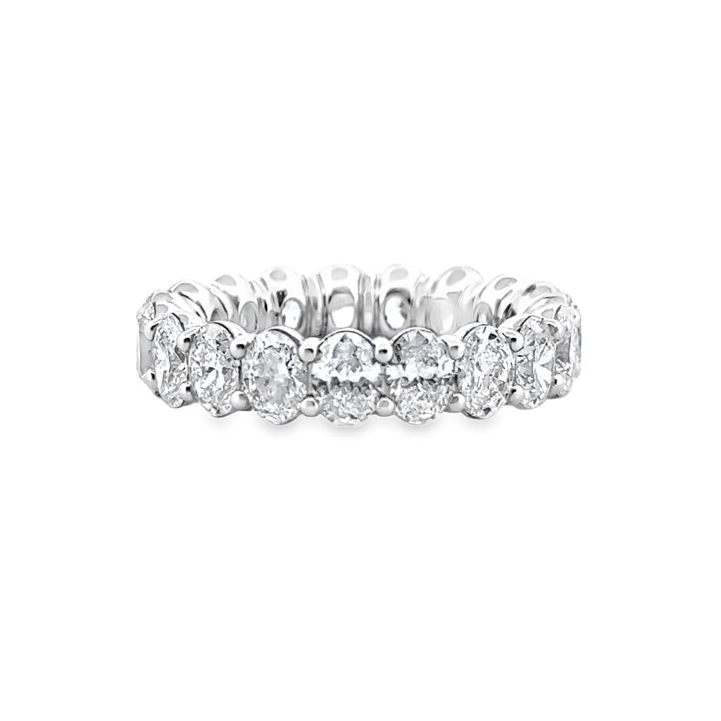 4.50 CTW Oval Diamond 14K White Gold Eternity Band