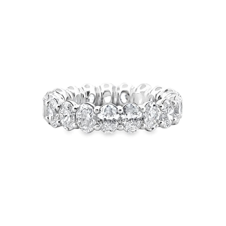 4.50 CTW Oval Diamond 14K White Gold Eternity Band