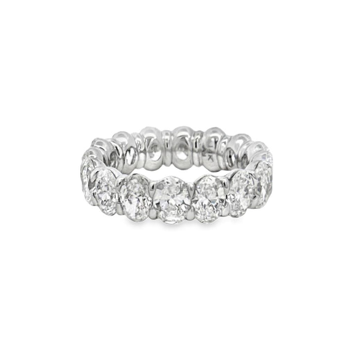 6.31 CTW Oval Diamond Eternity Band Ring in 14K White Gold
