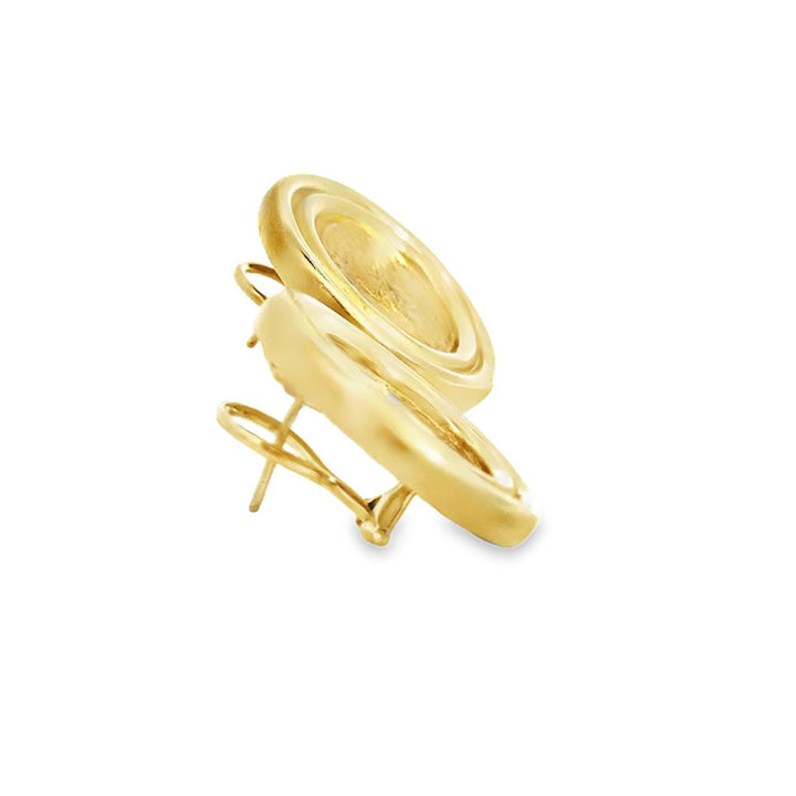 Aletto & Co. 14K Yellow Gold Coin Motif Earrings – 1"