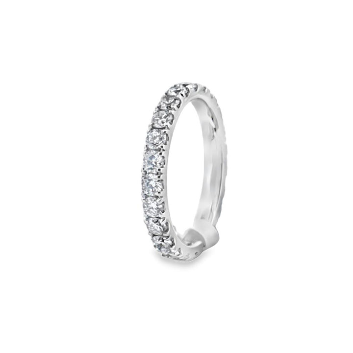 1.37 CTW Diamond Eternity Band 18K White Gold, 2.7mm Wide