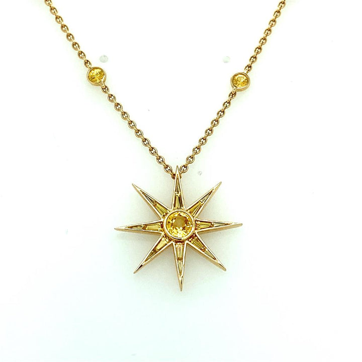Robert Procop 3.08 CTW Yellow Sapphire 18K Yellow Gold Pendant Necklace