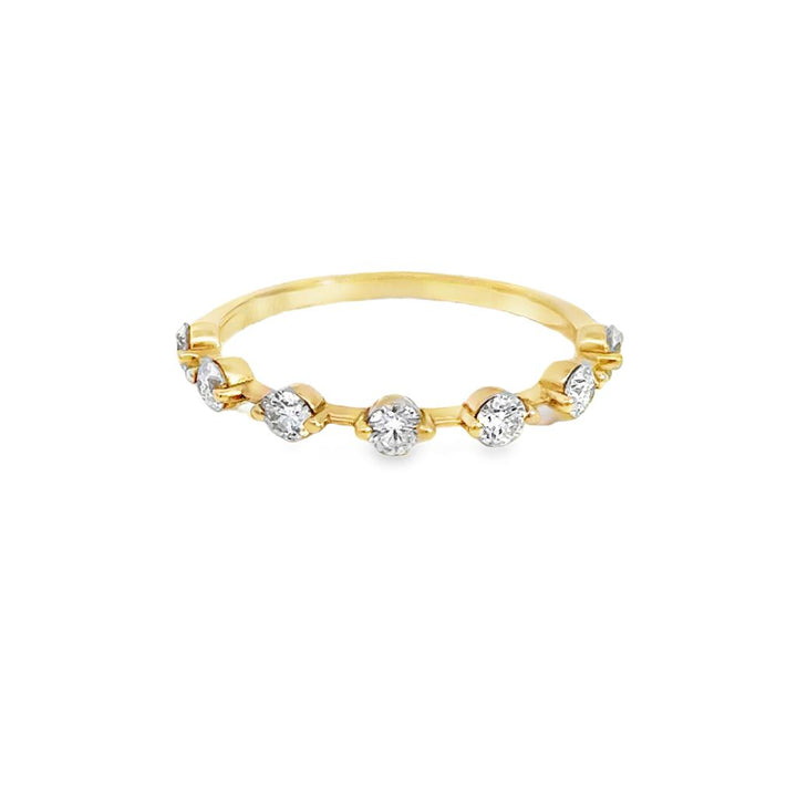 0.50 CTW Diamond 14K Yellow Gold Spaced Band – 2.5mm