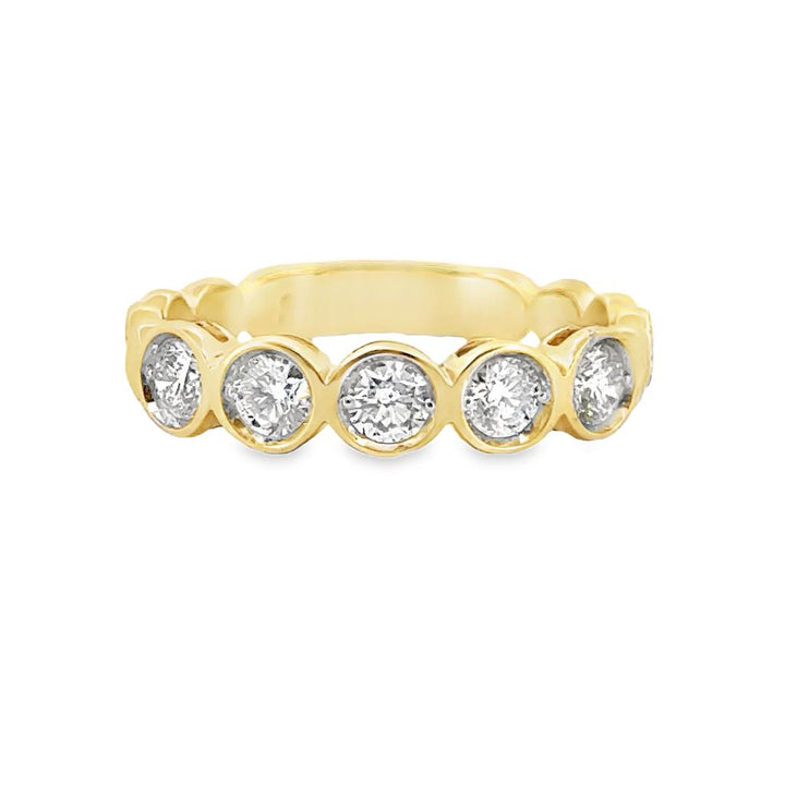 0.60 CTW Round Diamond Band, 14K Yellow Gold