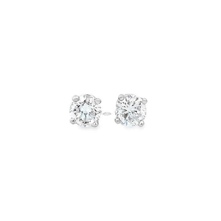 1.00 CTW Diamond Stud Earrings in 14K White Gold