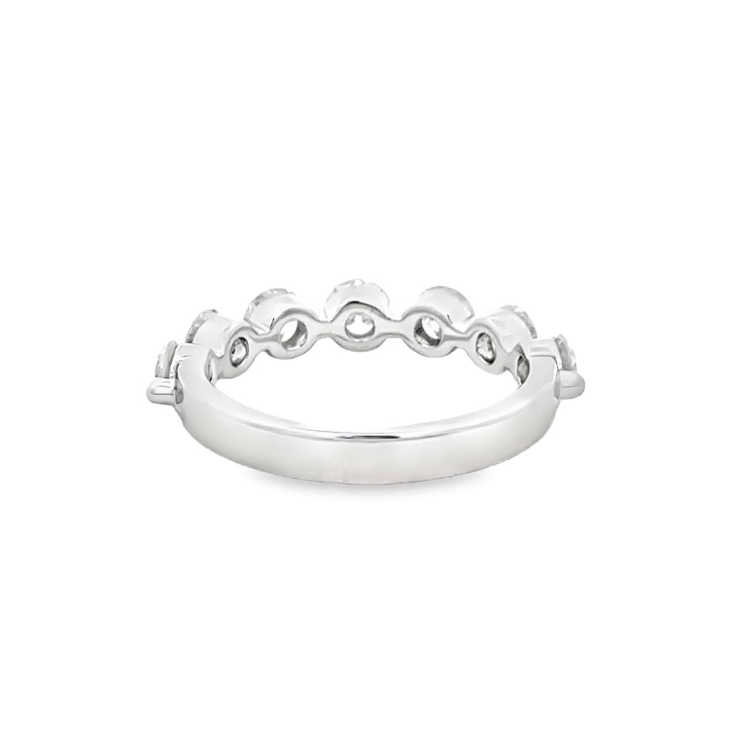 1.52 CTW Diamond 14K White Gold Shared Prong Band Ring